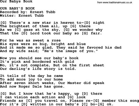 Our Babys Book Bluegrass Lyrics With Chords