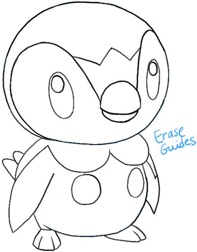 How To Draw Piplup From Pokemon How To Draw Dat