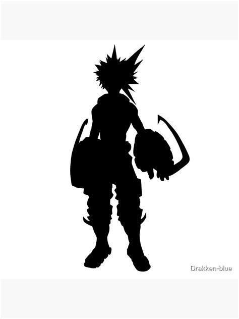 Bakugou Silhouette White Background Photographic Print By Drakken