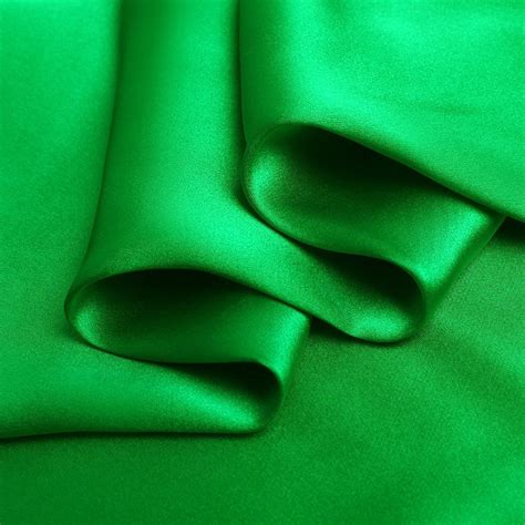 Emerald Green Charmeuse Fabric 100 Pure Silk For Fashion