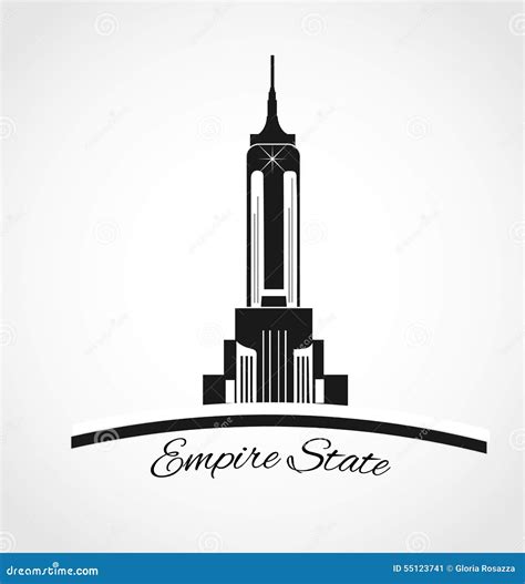 Empire State Building Logo Editorial Photo Illustration Of Island