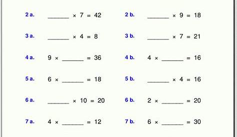 4th Grade Math Facts Worksheets Printable - Math Worksheets Printable