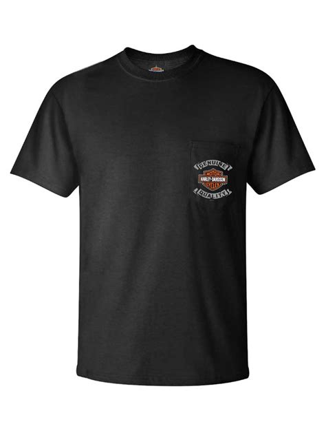 Harley Davidson Mens Battle Torn Chest Pocket Short Sleeve T Shirt