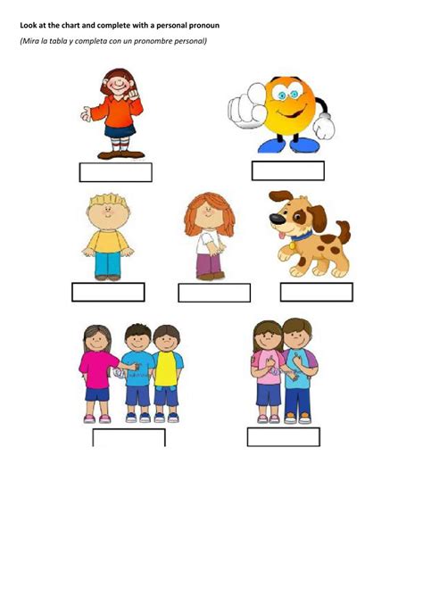 personal pronouns  exercise  primary