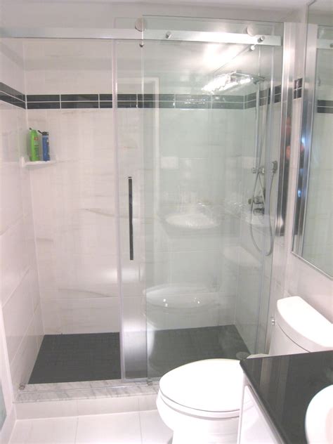 Shower door — frameless shower doors are the craze but check and make sure there is enough space for the clearance of a swinging door. Tub to Shower Conversions by Lampert Renovations in ...