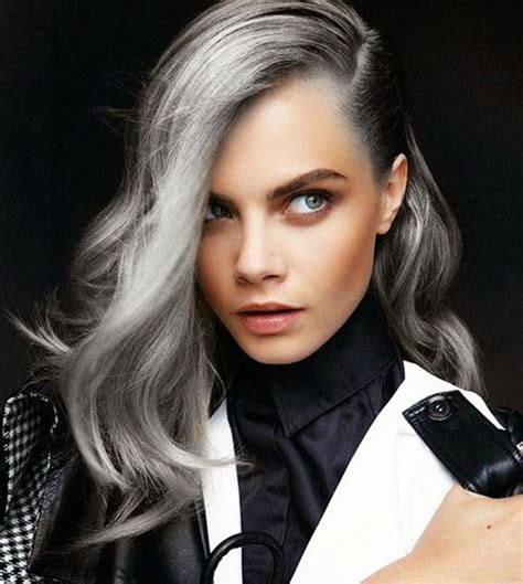 Cor Cinza Cara Delevingne Summer Hair Color Grey Hair Color Granny