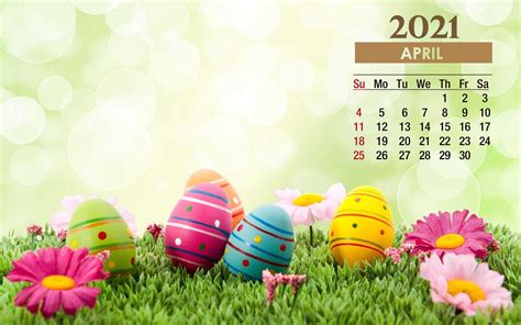 2021 Easter April Calendar Wallpaper Kolpaper Awesome Free Hd