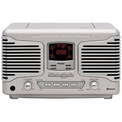 Teac Sl D800bt Retro Bluetooth Amfm Radio Alarm Clock With Cd Player