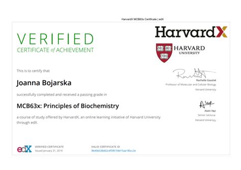 Pdf Certificate Harvard