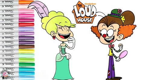 The Loud House Coloring Book Luan Loud Clown Leni Loud Nickelodeon