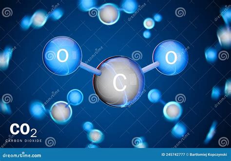 3d Model Of Carbon Dioxide Co2 Molecule Royalty Free Stock Photo