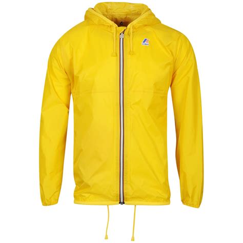 K Way Mens Claude Classic Full Zip Jacket Yellow Clothing