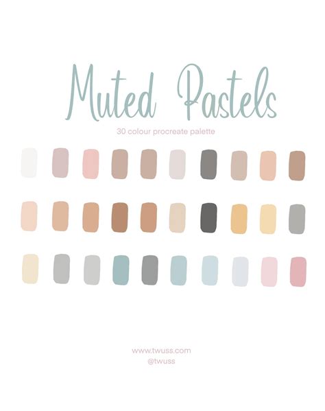 Muted Color Palette Hex Jaymie Kinsey
