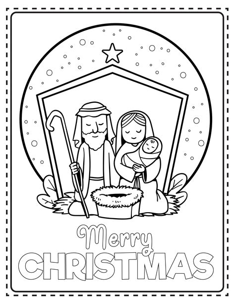 Free Nativity Coloring Pages For Kids Home Design Ideas