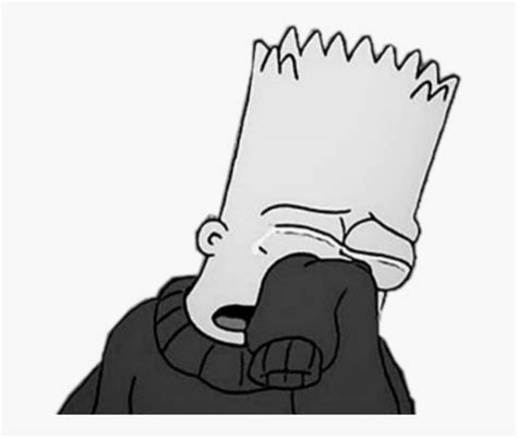 Draw Bart Simpson Crying Free Transparent Clipart Clipartkey