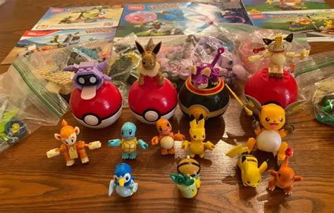 Pokemon Mega Construx Lot Mewtwo Mew Charmander Pikachu Squirtle W
