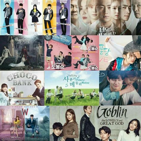 Collage Of Korean Movie Posters With Characters From The Same Tv Series