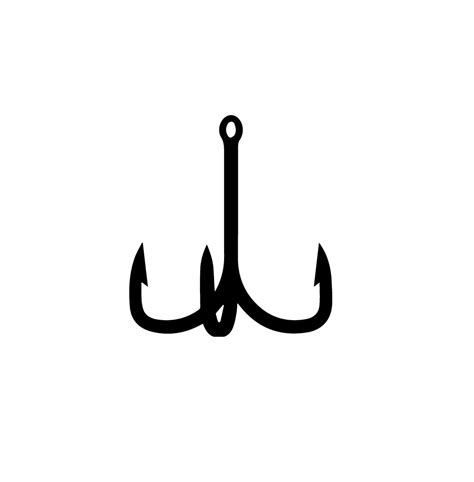 Fishing Hook SVG Treble Hook Svg Png Eps Dxf Cut Files Etsy