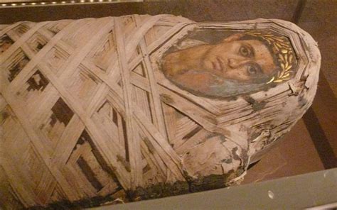 Mummy With An Inserted Panel Portrait Of A Youth 100 Fayum Portrait