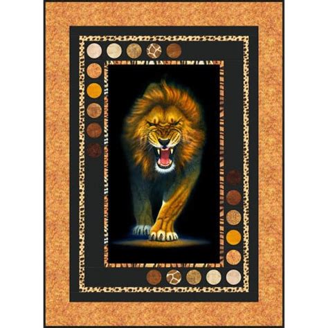 Animal Kingdom Lion Panel Fabric Lane