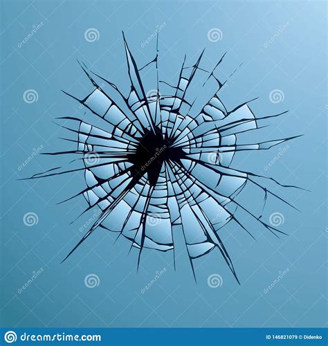 Broken Glass Vector Drawing Stock Vector Illustration Of Danger Collision 146821079