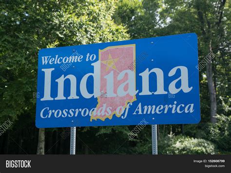 Welcome Indiana Sign Image And Photo Free Trial Bigstock