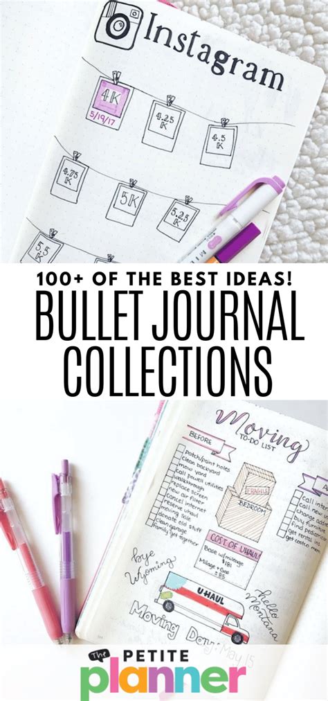 Huge List Of The Best Bullet Journal Collections Ideas And Inspo