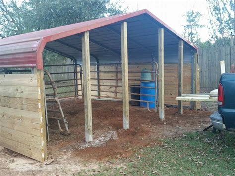 But there are other ways of using a carport, and for this a conversion is required. Another view of our horse shelter that we are building out ...