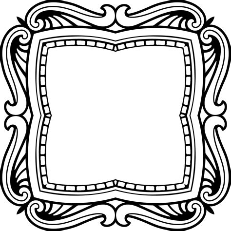 Vintage Style Frame Coloring Page Colouringpages
