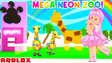 I Opened A Mega Neon Zoo In Adopt Me Roblox Youtube