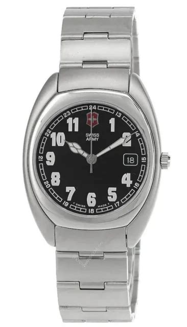 Victorinox Swiss Army Whisper Blk Dial Stainless Steel Mens Watch
