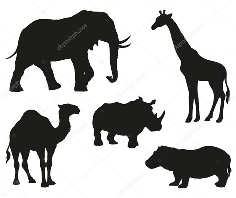 African Animals Vector Drawing Stock Vector By ©marinka 119293012