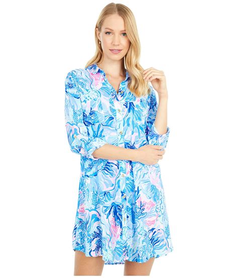 Lilly Pulitzer Denim Natalie Cover Up In Blue Lyst