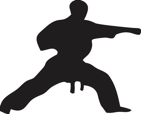 Karate Clipart Silhouette Karate Silhouette Transparent Free For