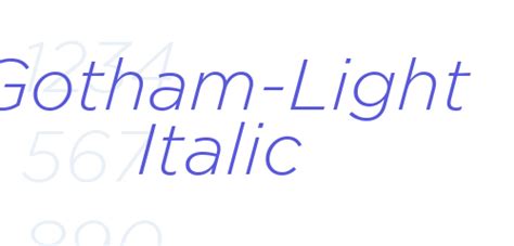 Gotham Light Italic Font Free Download Now