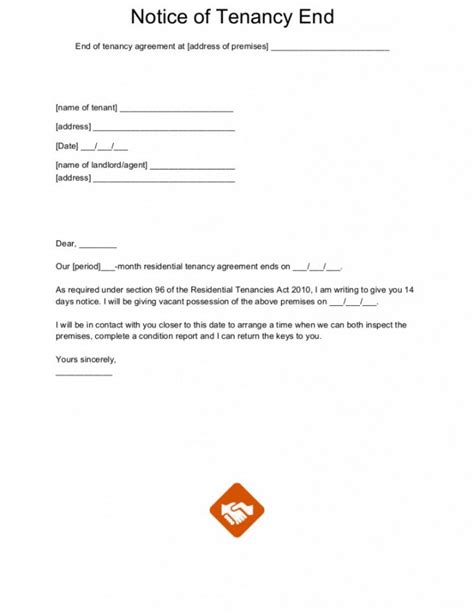 As a tenant on speedhome, you must fulfill these conditions when early termination occurs. Editable End Of Tenancy Letter Templates Rental ...