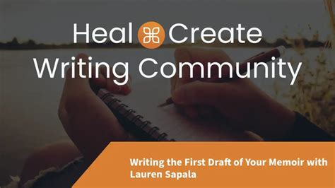 Replay Writing The First Draft Of Your Memoir With Lauren Sapala Youtube