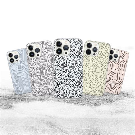 Topographic Phone Case Contour Cover Fit For Iphone 15 Pro Etsy Uk