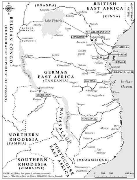 Ww1 Africa Map East African Campaign World War I Wikipedia