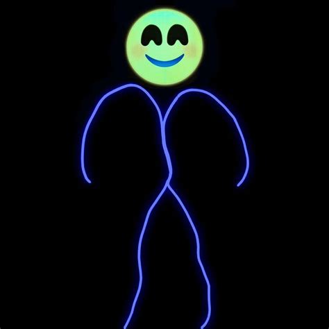 Light Up Blushing Emoji Stick Figure Costume Glowcity Llc Has Teamed