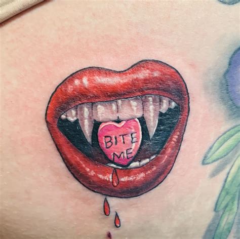 Vampire Teeth Lips Tattoo Vampire Tattoo Mouth Tattoo Tooth Tattoo