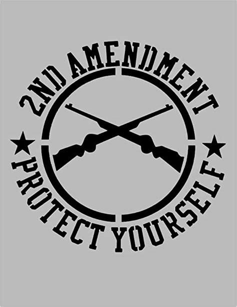 2nd Amendment Protect Yourself Stencil Reusable Stencil