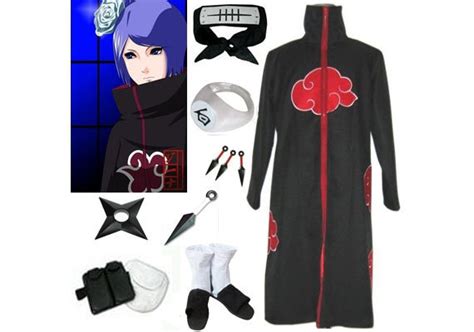 Naruto Akatsuki Cloak Konan Cosplay Costume Set By Haodao On Etsy