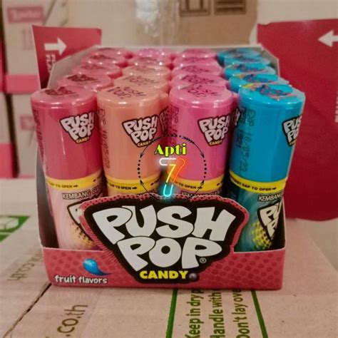Jual Jual Produk Push Pop Candy Fruit Flavors Box 14gr X 20pcs Shopee