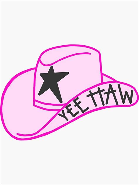 Cute Cowboy Hat Sticker By Lexir23 Redbubble Dorm Walls Picture