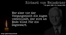 3015/15: Nachruf: Richard von Weizsäcker | gesichtspunkte.de