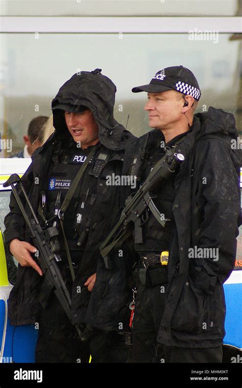 British Police Authorised Firearms Officer Stock Photo Alamy