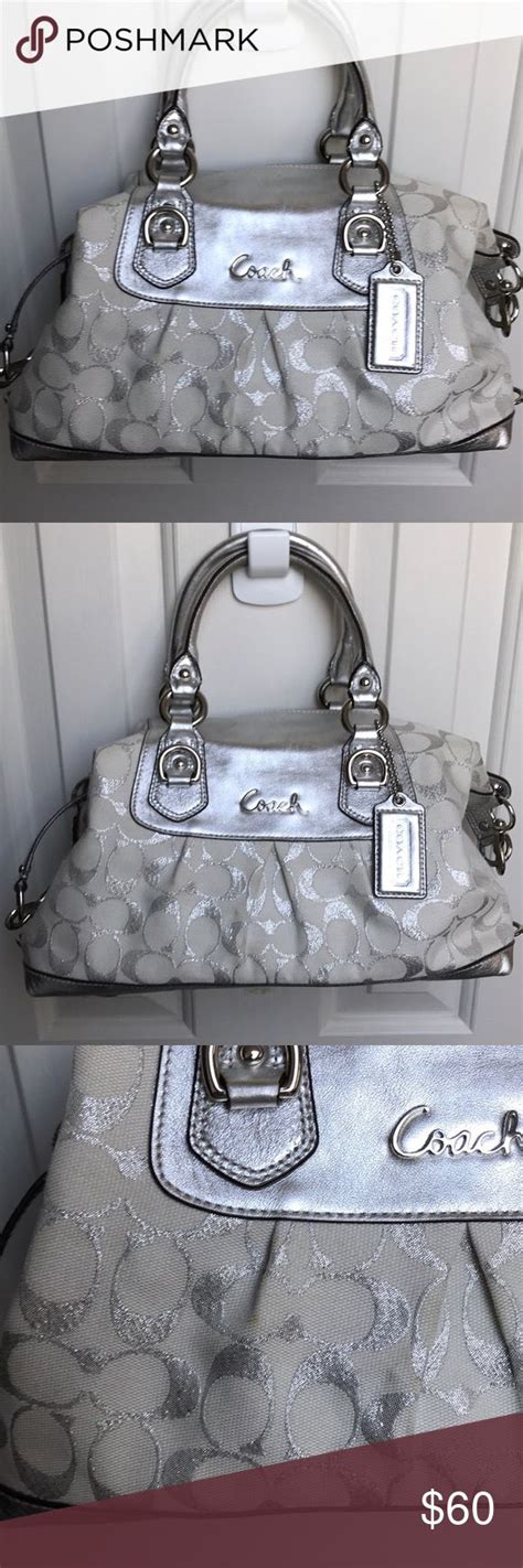 Coach Silver Handbag Silver Handbag Clothes Design Handbag