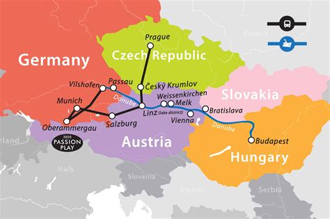 The Danube River Map Of Europe A Guide To The Best Destinations