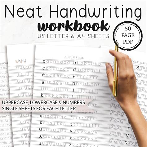 Adults Pdf Printable Neat Handwriting Practice Sheets Free Printable